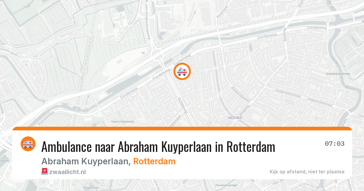 Ambulance naar Abraham Kuyperlaan in Rotterdam — 12 aug 2026