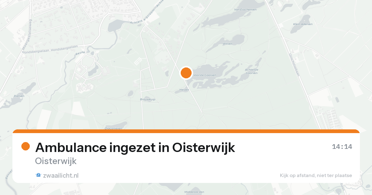 Ambulance ingezet in Oisterwijk — 15 aug 2026