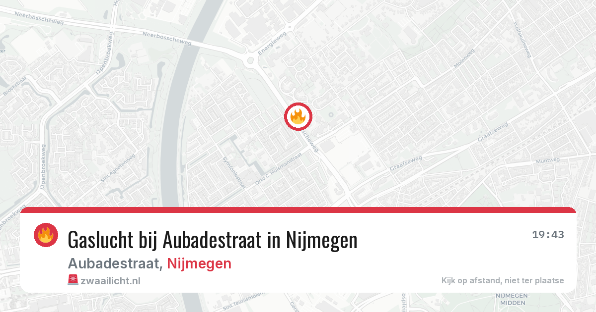 Gaslucht bij Aubadestraat in Nijmegen — 28 mei 2026