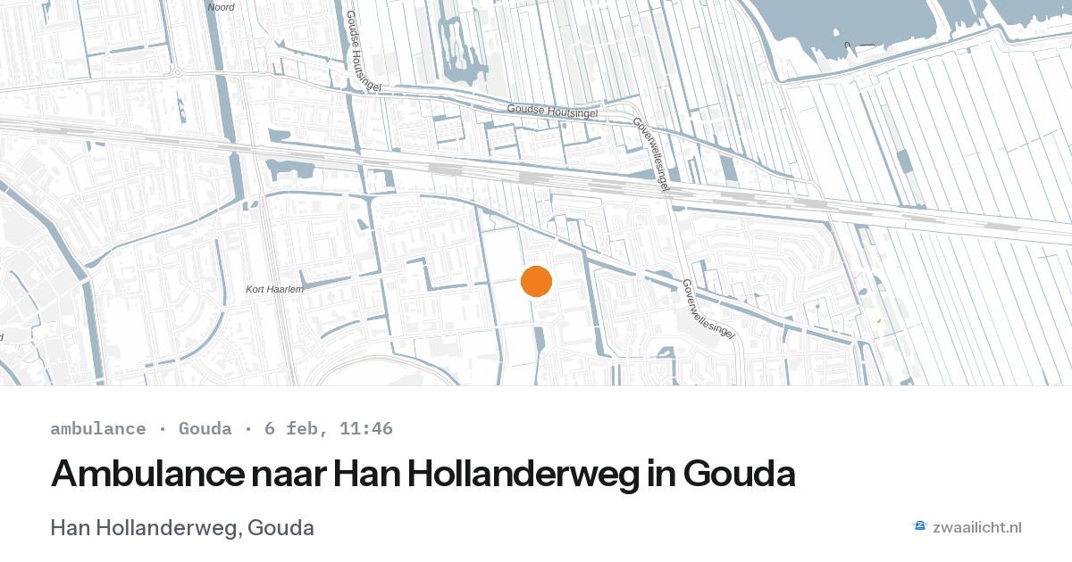 Ambulance naar Han Hollanderweg in Gouda — 6 feb 2026