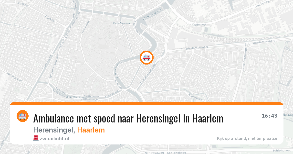 Ambulance met spoed naar Herensingel in Haarlem — 20 jun 2026