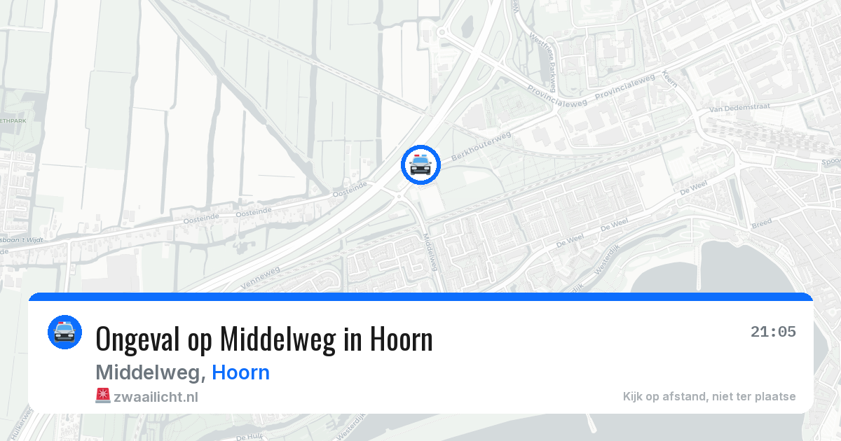 Ongeval op Middelweg in Hoorn — 26 jun 2026