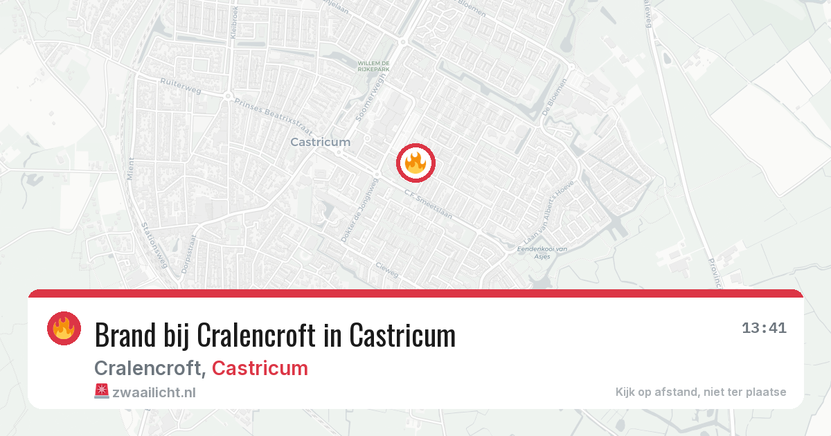 Brand bij Cralencroft in Castricum — 24 feb 2026