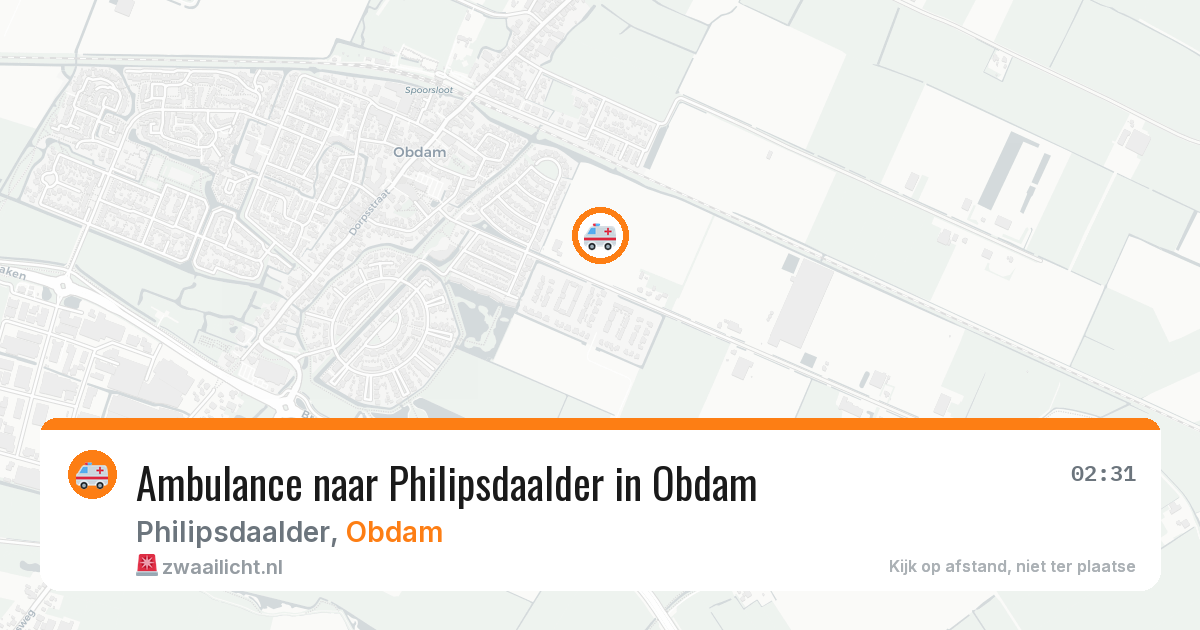 Ambulance naar Philipsdaalder in Obdam — 19 jun 2026