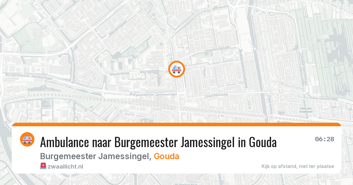 Ambulance naar Burgemeester Jamessingel in Gouda — 8 jul 2026