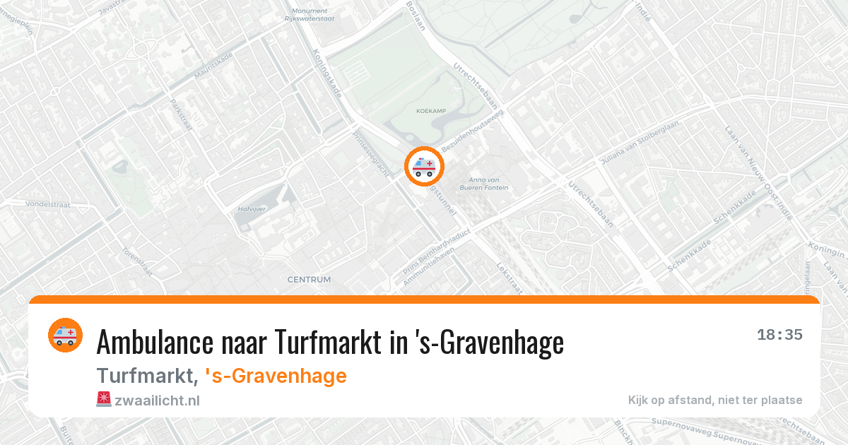 Ambulance naar Turfmarkt in 's-Gravenhage — 9 apr 2026