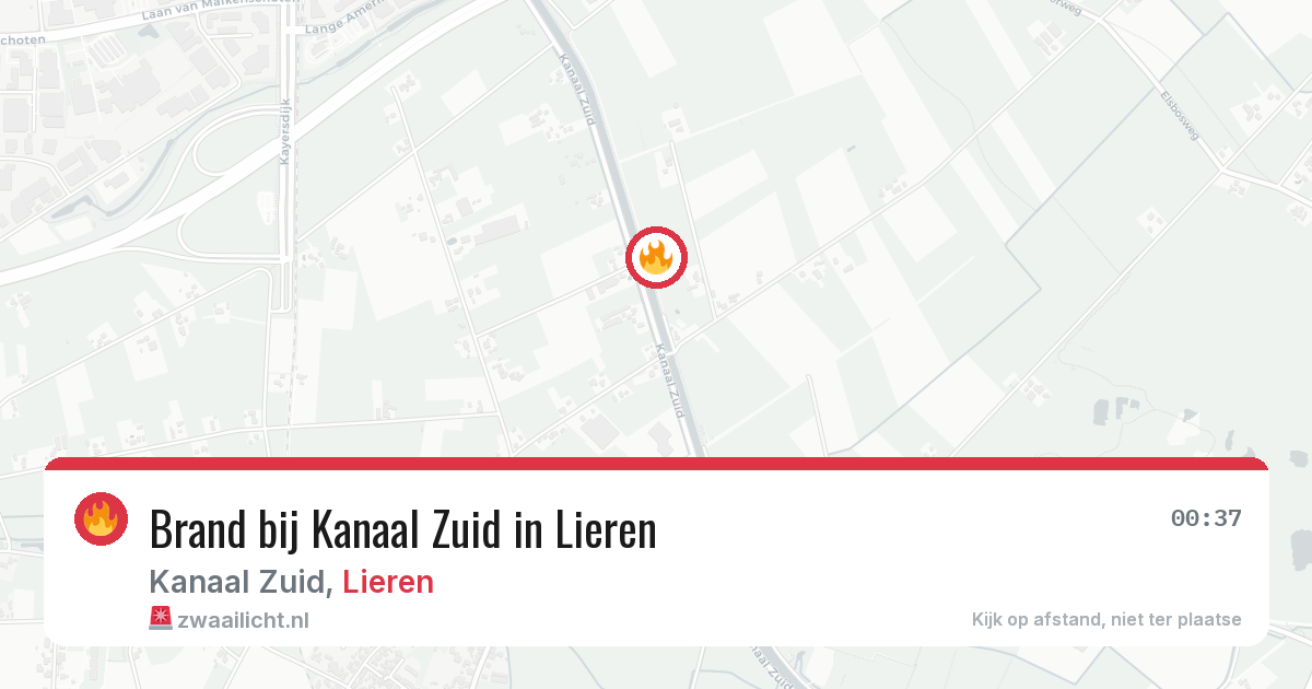 Brand bij Kanaal Zuid in Lieren — 22 jan 2026
