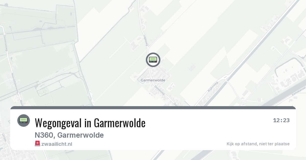 Wegongeval in Garmerwolde — 9 mrt 2026