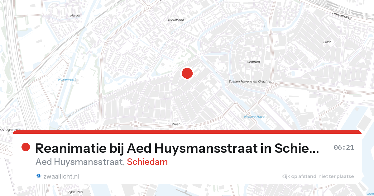 Reanimatie bij Aed Huysmansstraat in Schiedam — 7 feb 2026