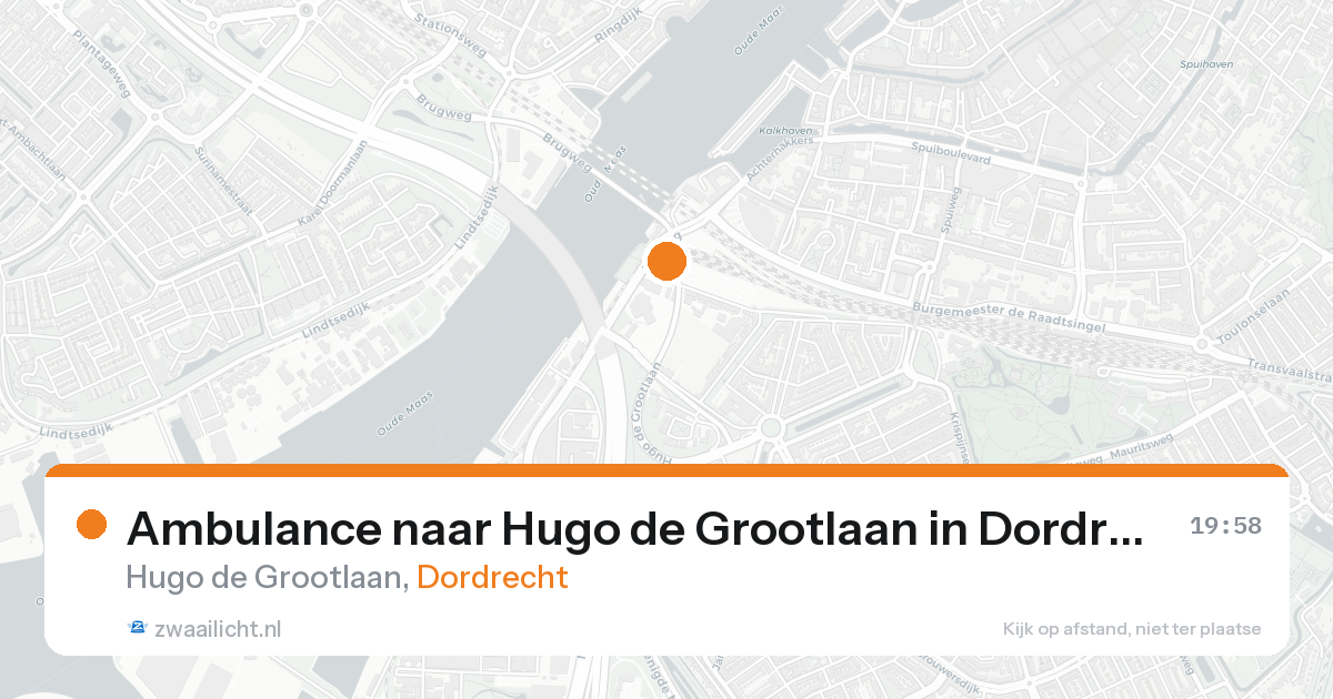 Ambulance naar Hugo de Grootlaan in Dordrecht — 24 aug 2026
