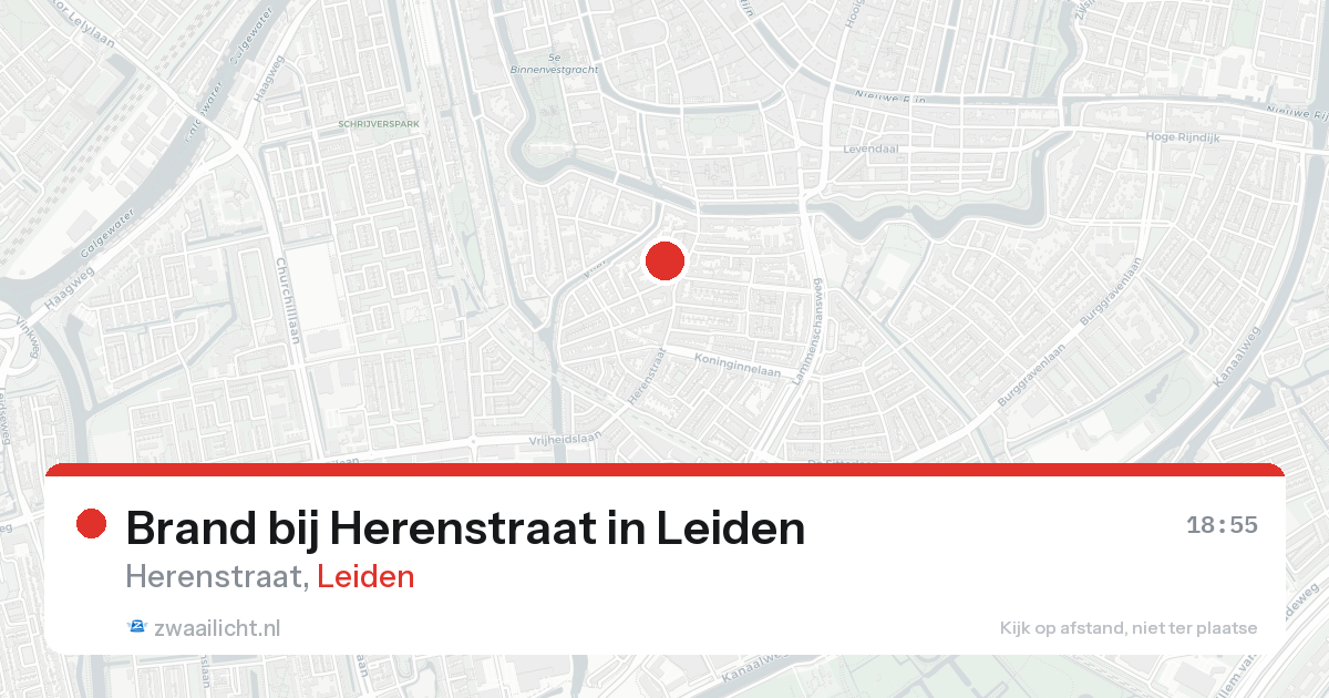 Brand bij Herenstraat in Leiden — 15 mei 2026