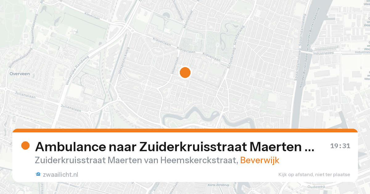 Ambulance naar Zuiderkruisstraat Maerten van Heemskerckstraat in Beverwijk — 31 jan 2026