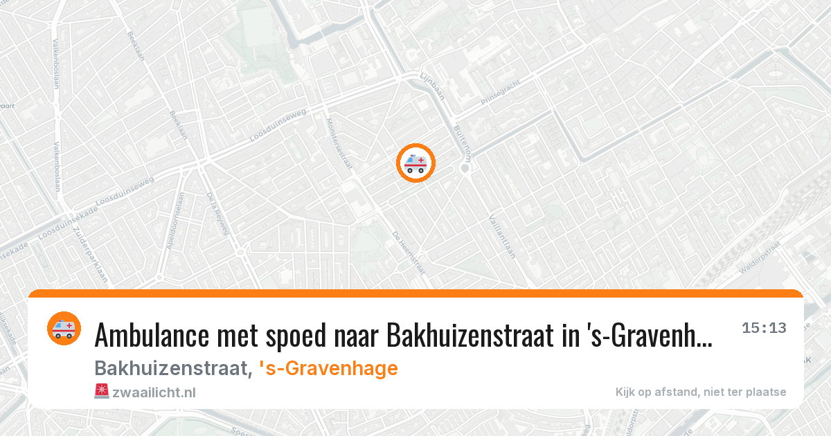 Ambulance met spoed naar Bakhuizenstraat in 's-Gravenhage — 6 apr 2026