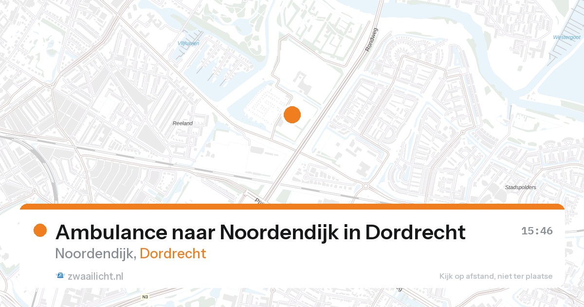 Ambulance naar Noordendijk in Dordrecht — 28 aug 2026