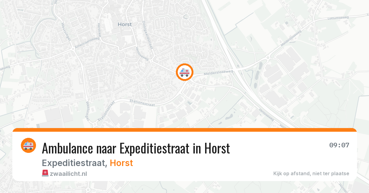 Ambulance naar Expeditiestraat in Horst — 3 jun 2026