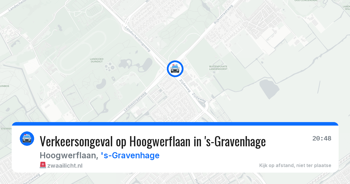 Verkeersongeval op Hoogwerflaan in 's-Gravenhage — 20 mrt 2026