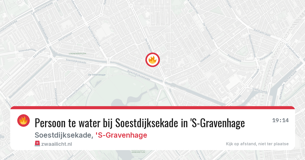 Persoon te water bij Soestdijksekade in 'S-Gravenhage — 16 mei 2026