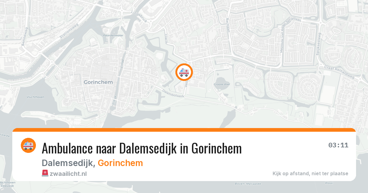 Ambulance naar Dalemsedijk in Gorinchem — 2 aug 2026