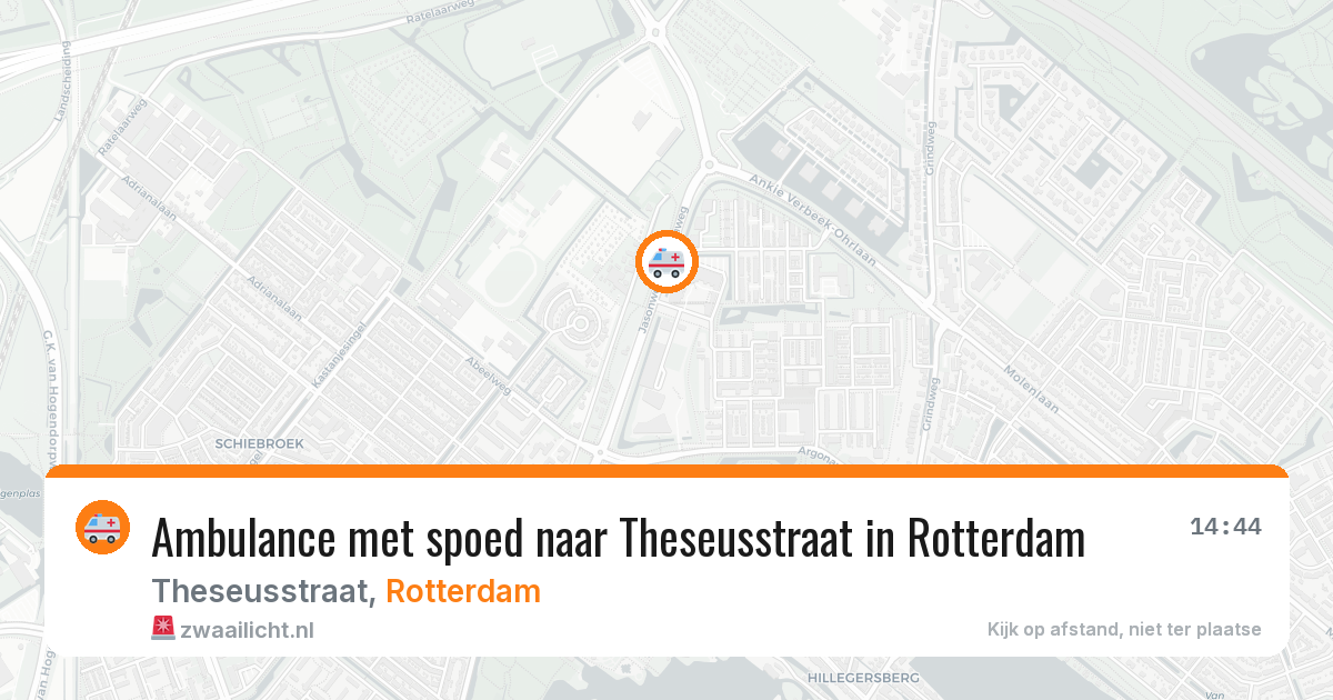 Ambulance met spoed naar Theseusstraat in Rotterdam — 20 jun 2026