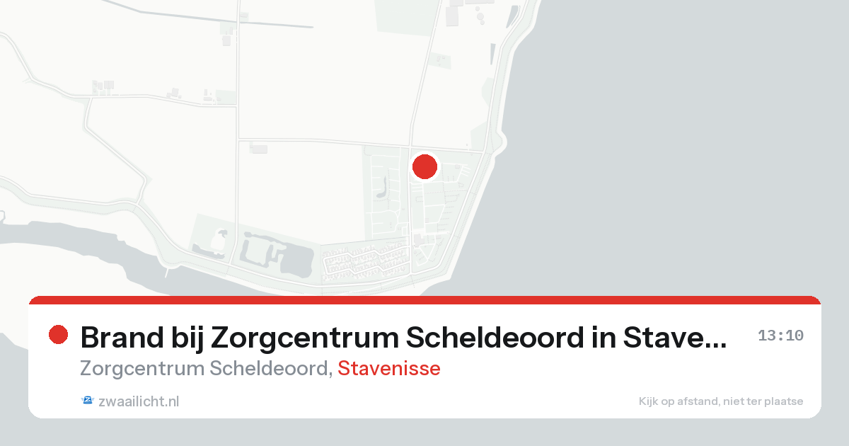 Brand bij Zorgcentrum Scheldeoord in Stavenisse — 16 aug 2026