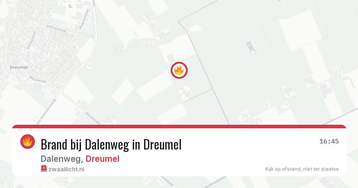 Brand bij Dalenweg in Dreumel — 28 apr 2026