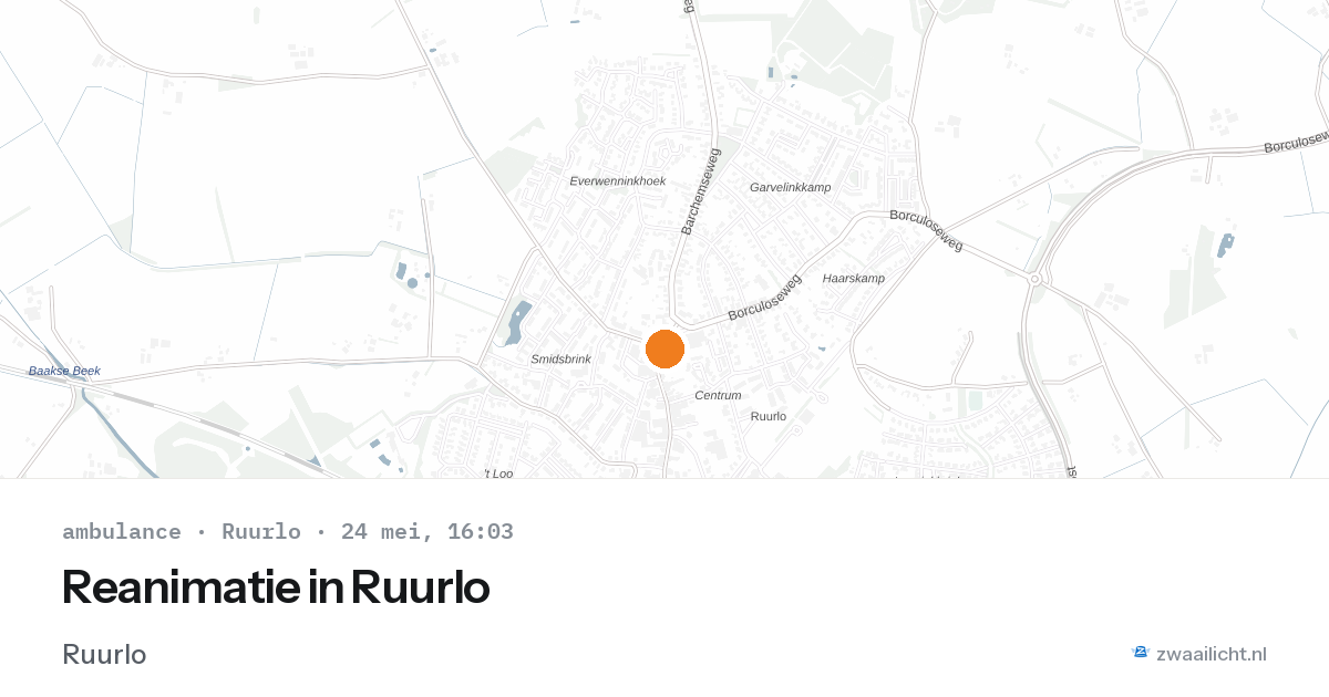 Reanimatie in Ruurlo — 24 mei 2026