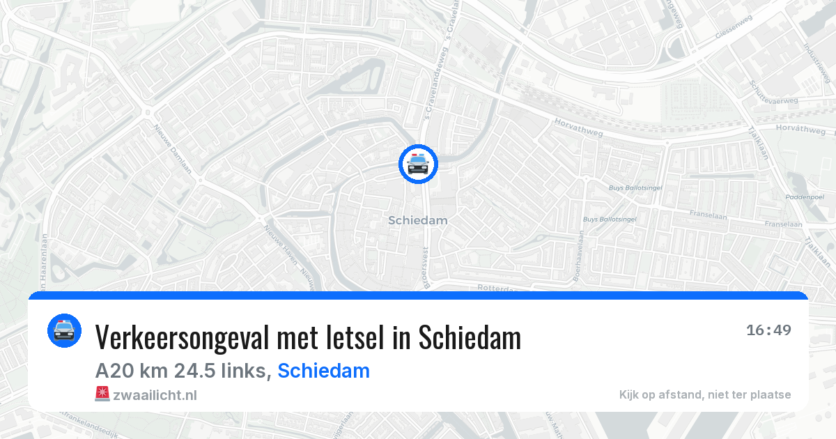 Verkeersongeval met letsel in Schiedam — 23 apr 2026