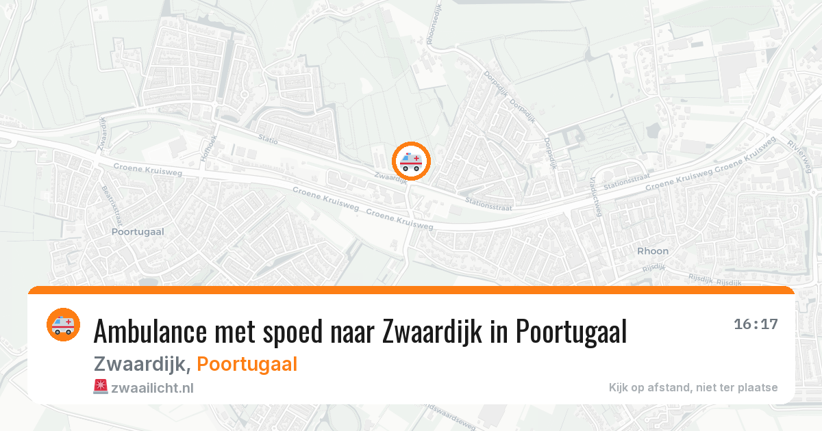 Ambulance met spoed naar Zwaardijk in Poortugaal — 9 jun 2026