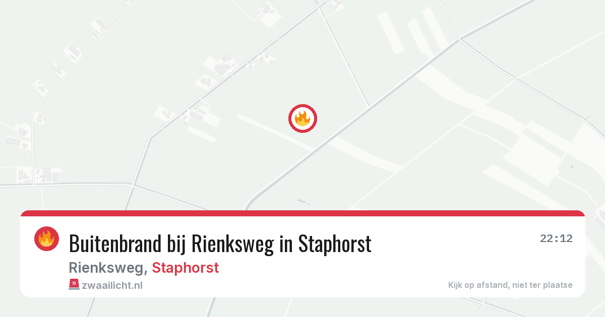 Buitenbrand bij Rienksweg in Staphorst — 6 aug 2026