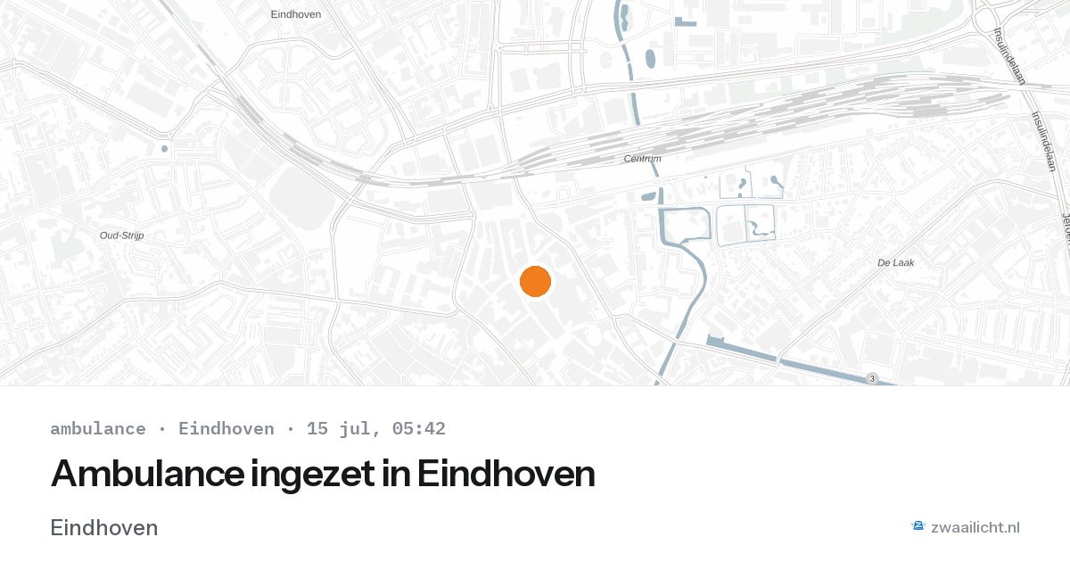 Ambulance ingezet in Eindhoven — 15 jul 2026