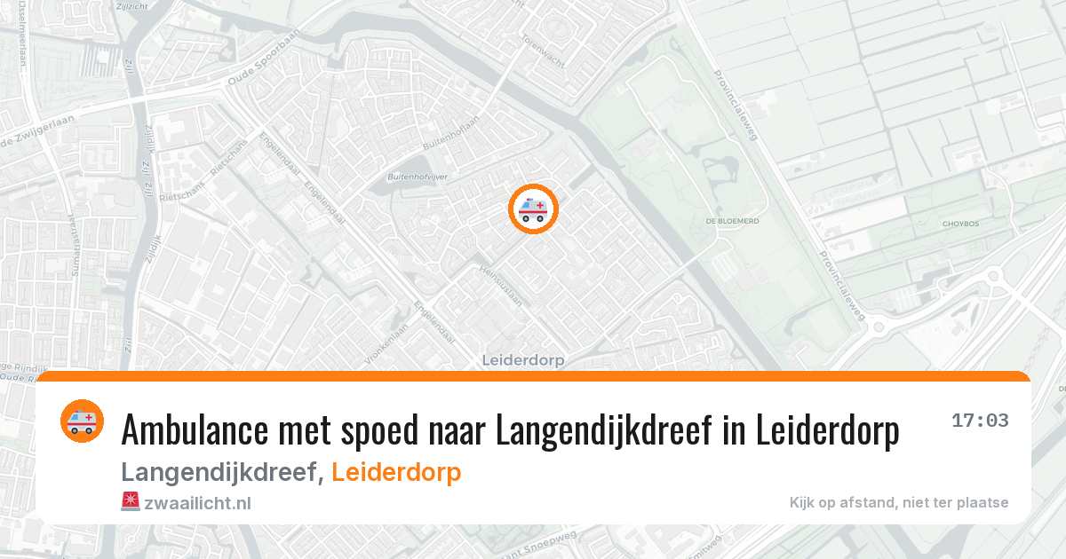 Ambulance met spoed naar Langendijkdreef in Leiderdorp — 23 apr 2026