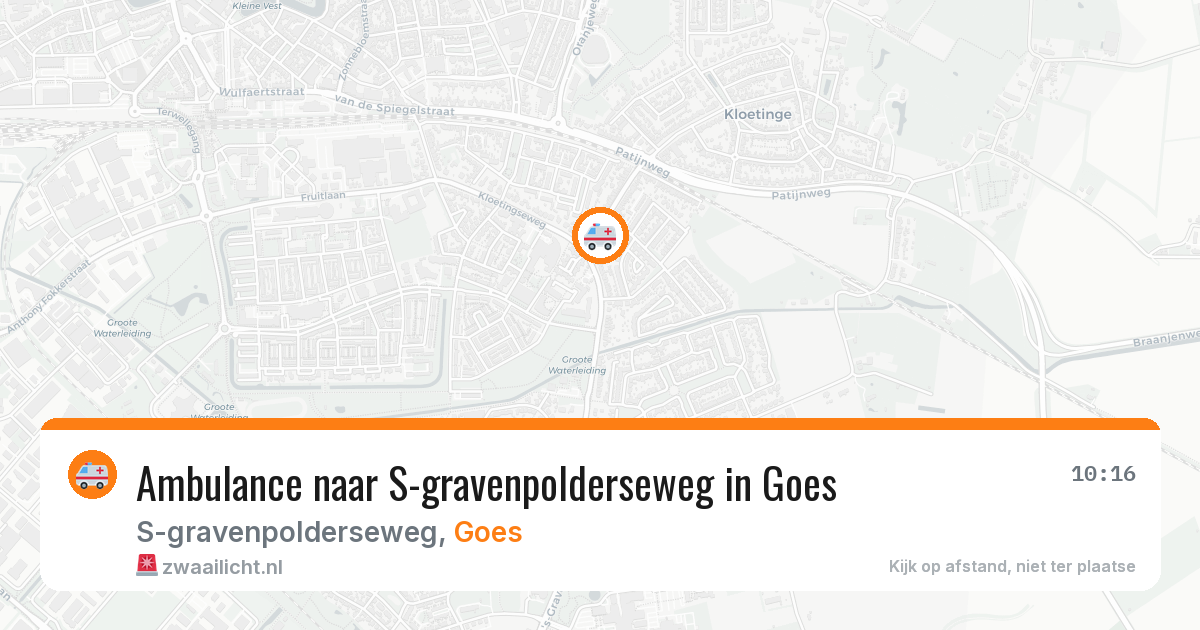 Ambulance naar S-gravenpolderseweg in Goes — 11 mei 2026