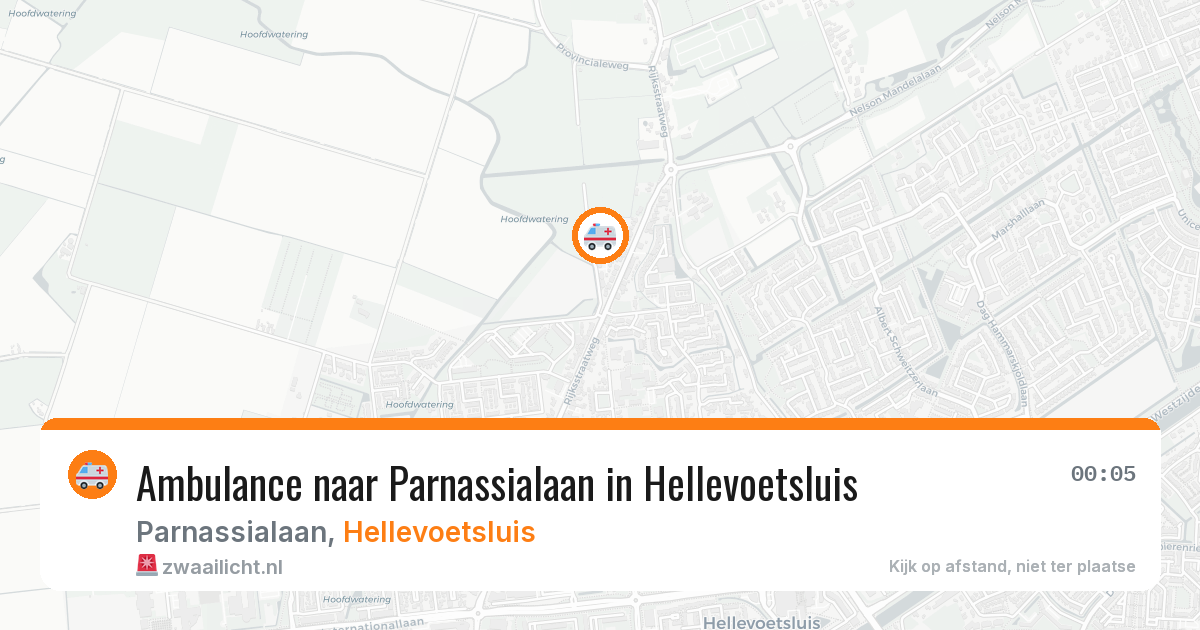 Ambulance naar Parnassialaan in Hellevoetsluis — 5 mei 2026