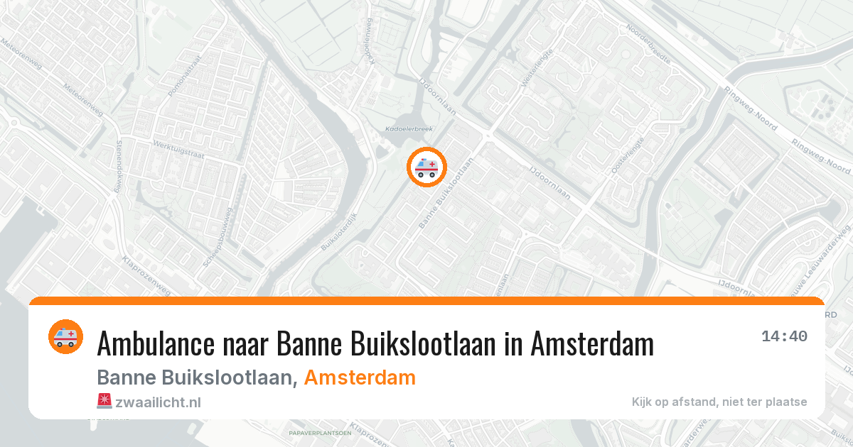 Ambulance naar Banne Buikslootlaan in Amsterdam — 18 mrt 2026