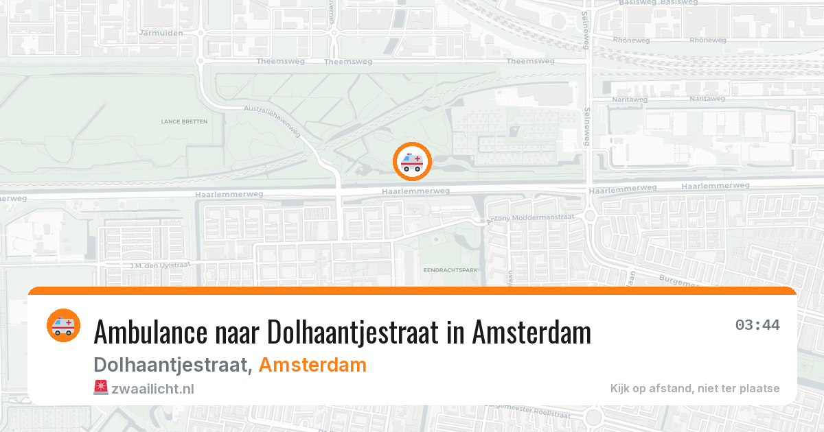 Ambulance naar Dolhaantjestraat in Amsterdam — 31 mei 2026