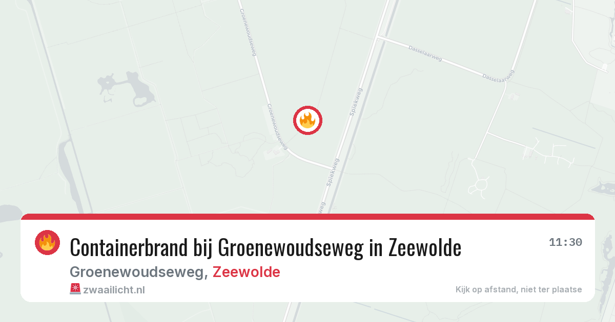 Containerbrand bij Groenewoudseweg in Zeewolde — 8 jun 2026