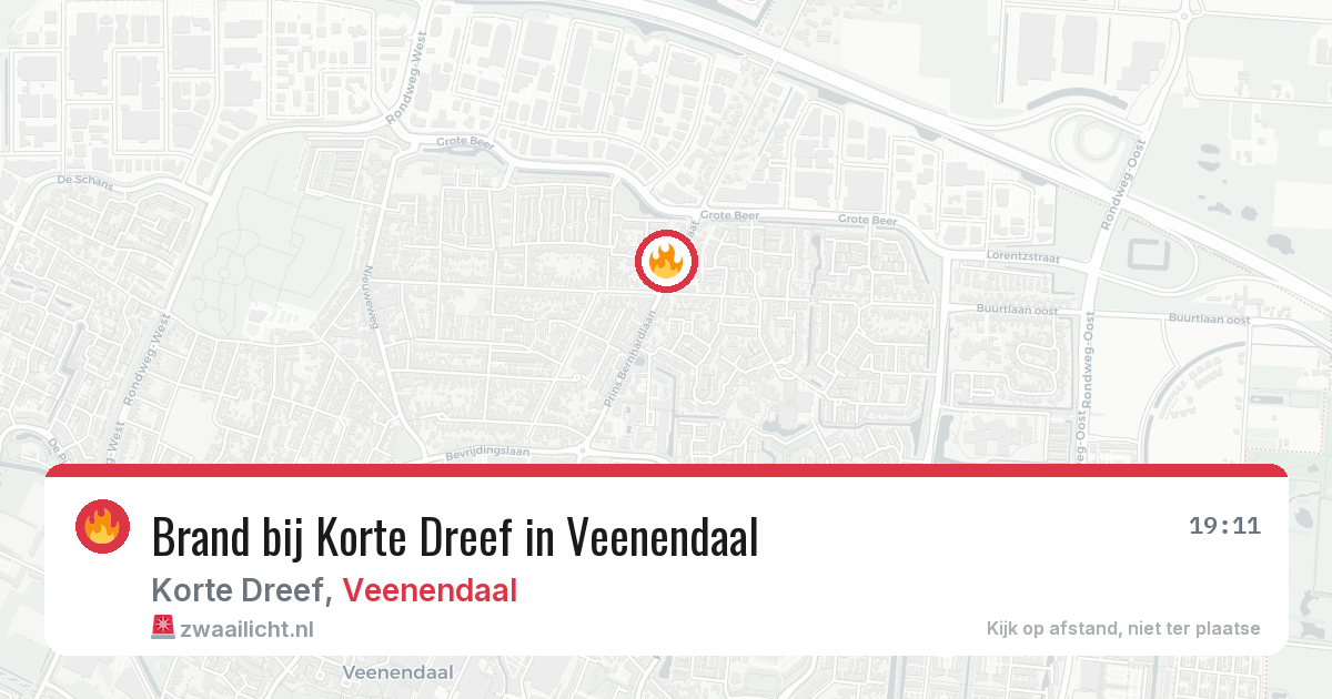 Brand bij Korte Dreef in Veenendaal — 20 jun 2026