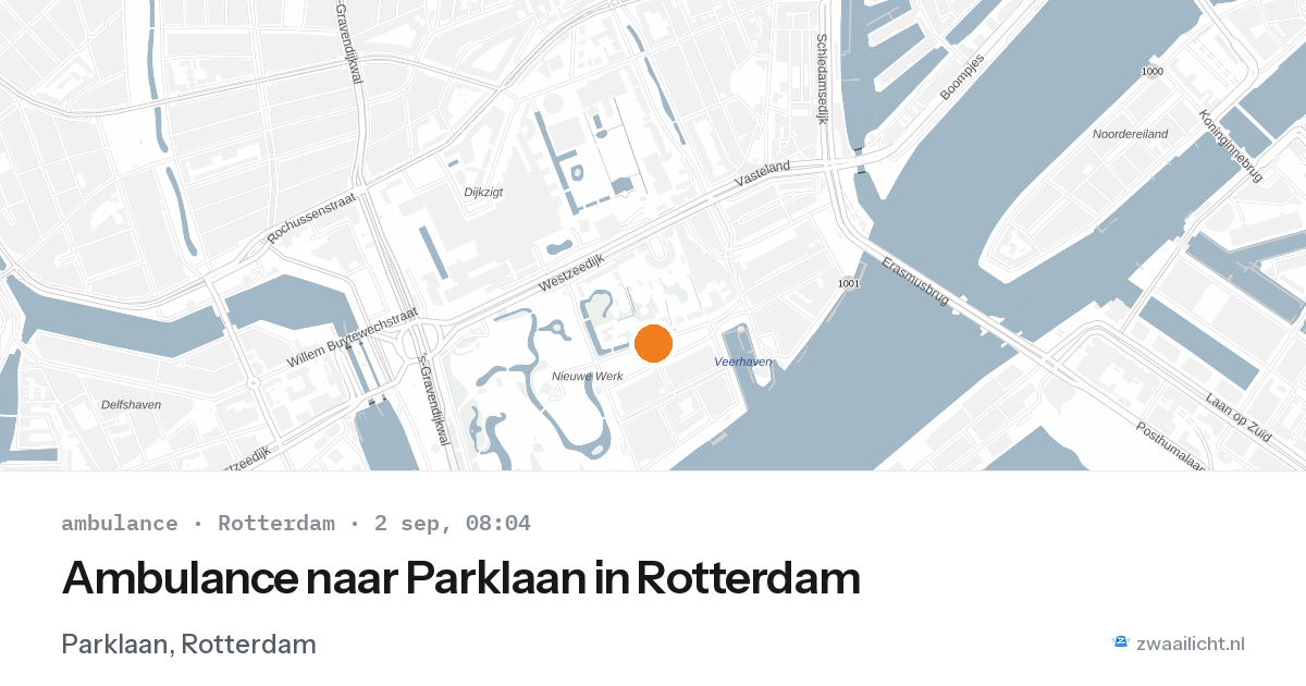 Ambulance naar Parklaan in Rotterdam — 2 sep 2026
