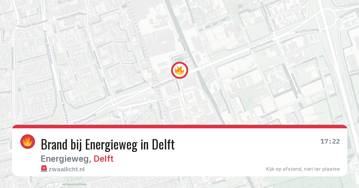 Brand bij Energieweg in Delft — 11 mrt 2026