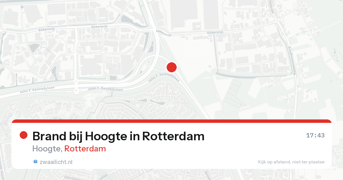 Brand bij Hoogte in Rotterdam — 17 aug 2026