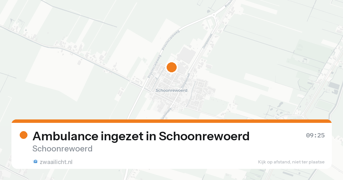 Ambulance ingezet in Schoonrewoerd — 8 feb 2026