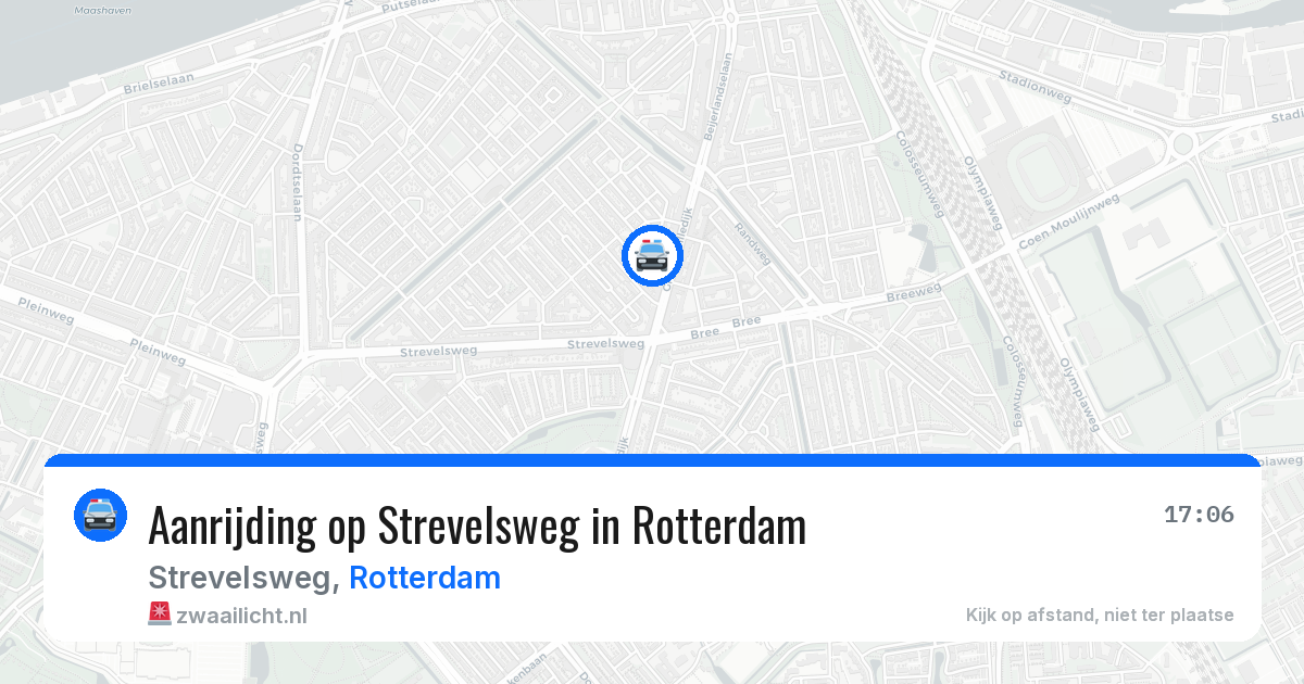Aanrijding op Strevelsweg in Rotterdam — 30 mrt 2026