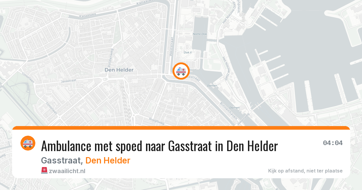 Ambulance met spoed naar Gasstraat in Den Helder — 21 jul 2026
