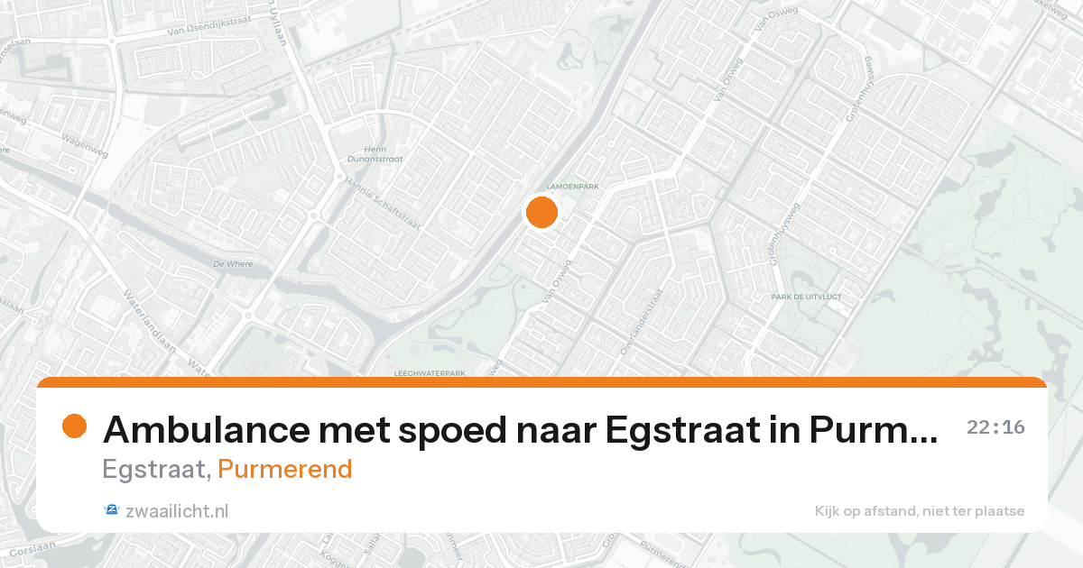Ambulance met spoed naar Egstraat in Purmerend — 1 feb 2026