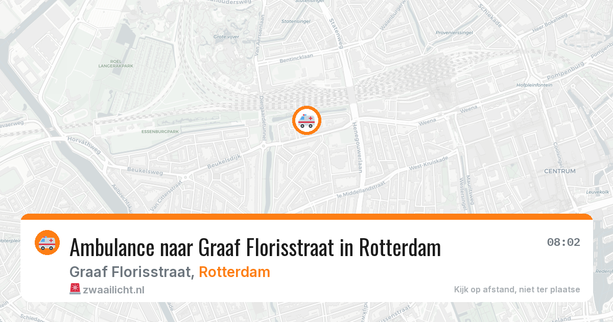 Ambulance naar Graaf Florisstraat in Rotterdam — 8 jul 2026