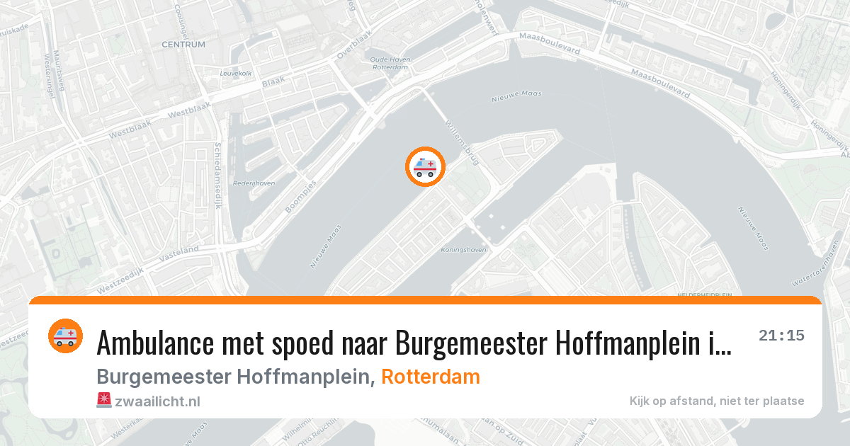 Ambulance met spoed naar Burgemeester Hoffmanplein in Rotterdam — 30 jun 2026