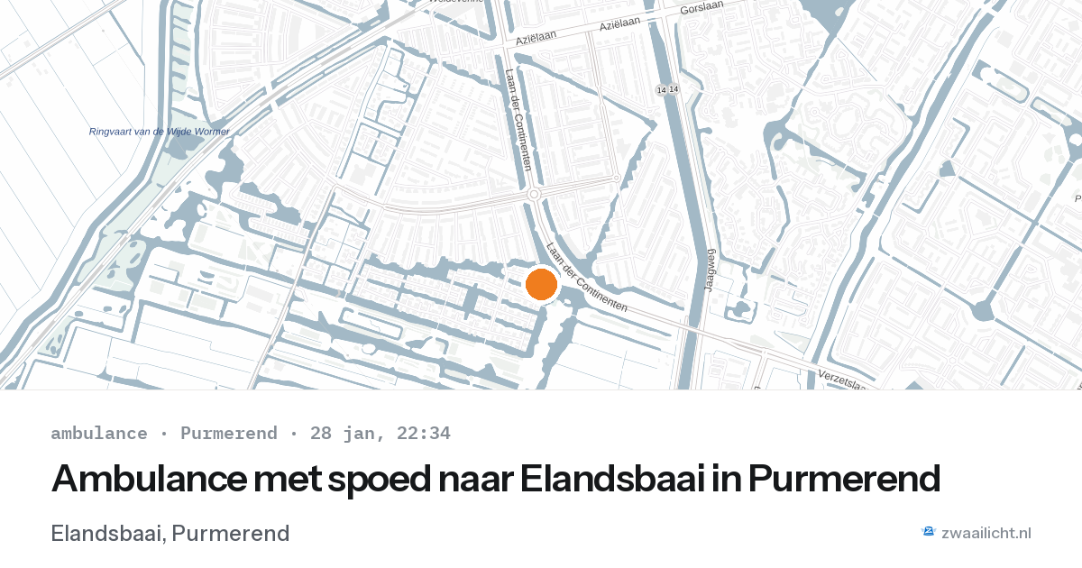 Ambulance met spoed naar Elandsbaai in Purmerend — 28 jan 2026