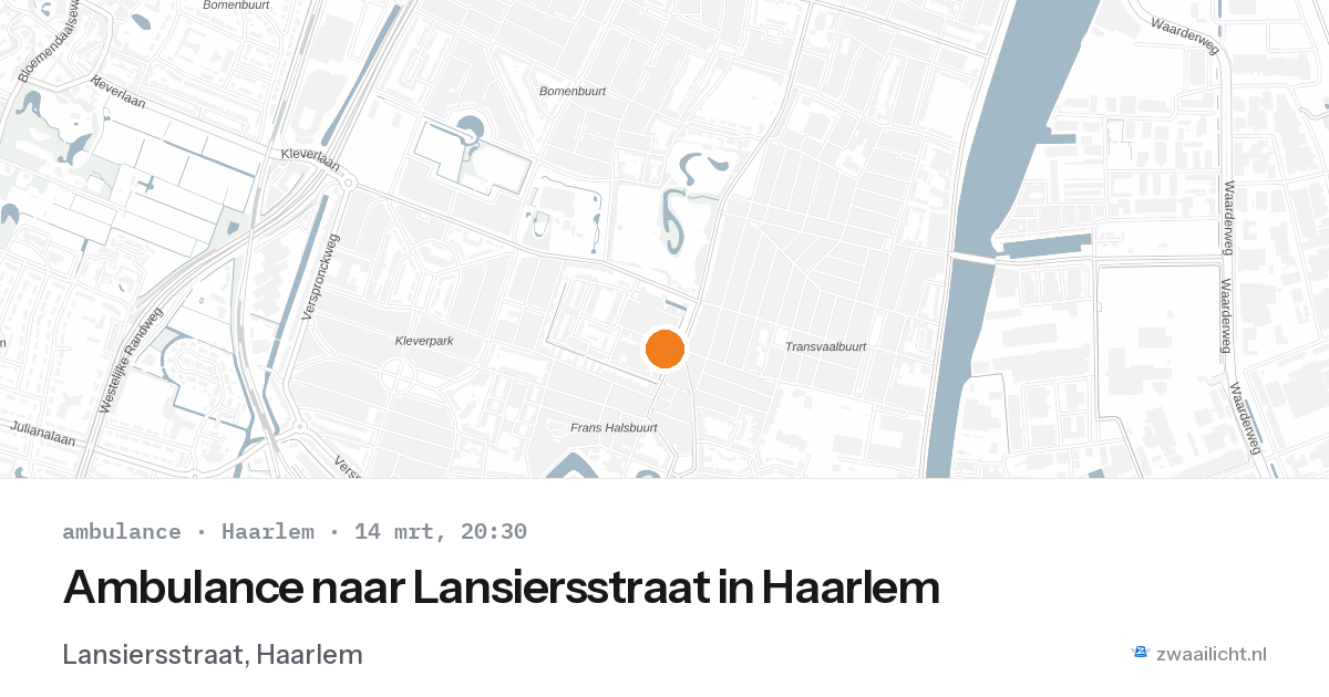 Ambulance naar Lansiersstraat in Haarlem — 14 mrt 2026