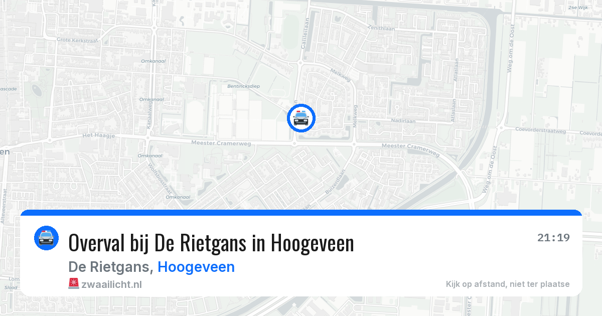 Overval bij De Rietgans in Hoogeveen — 6 aug 2026