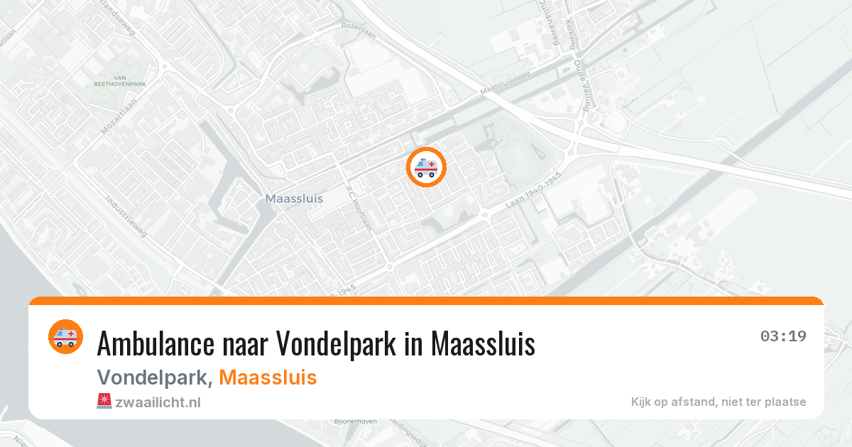 Ambulance naar Vondelpark in Maassluis — 7 aug 2026